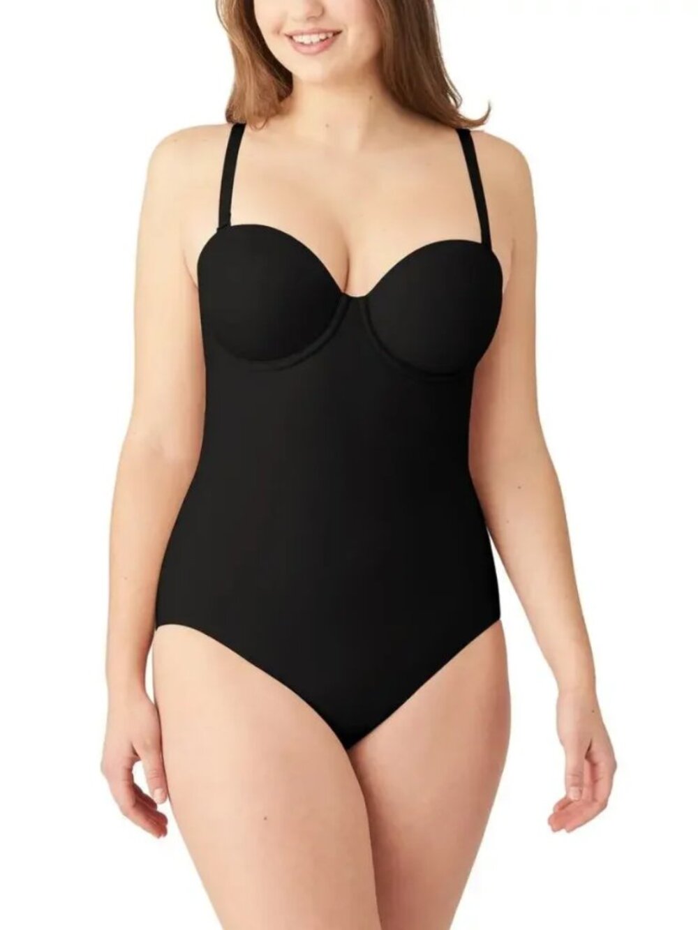 Like new WACOAL Red Carpet Strapless Full Busted Underwire Black Bodysuit 40C